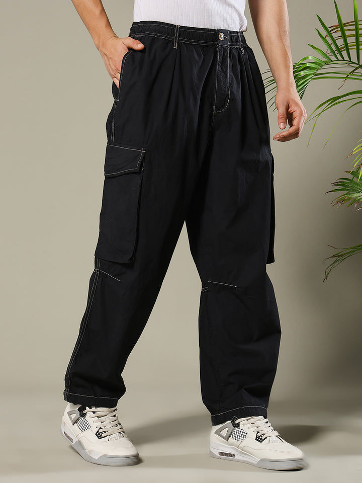 Parachute Pants For Men - Black