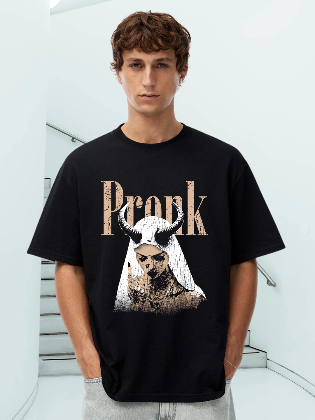 Monarch Men Printed Oversized T-Shirt