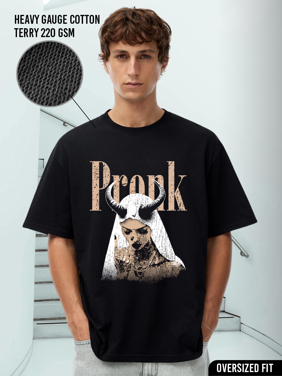 Monarch Men Printed Oversized T-Shirt