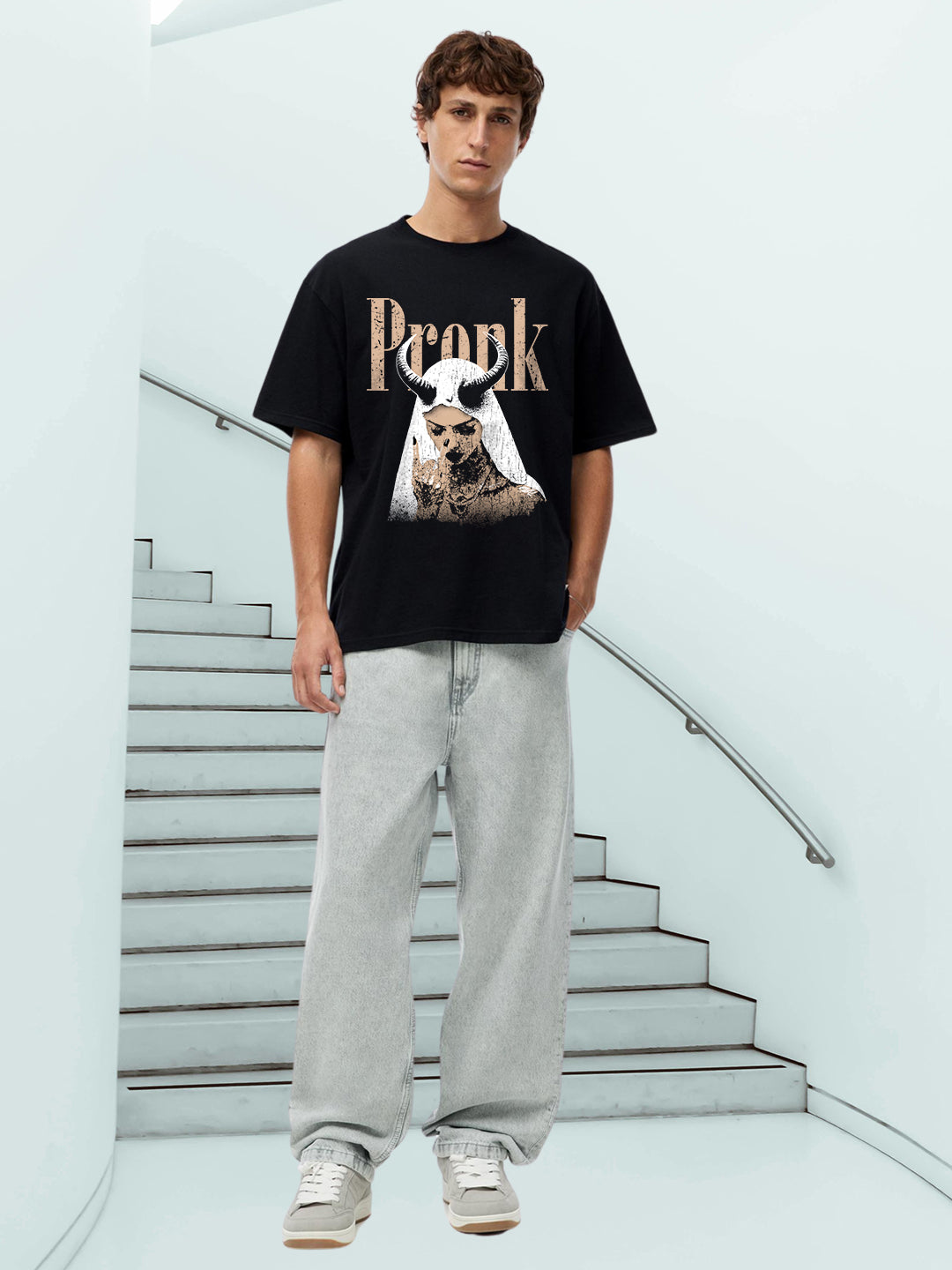 Monarch Men Printed Oversized T-Shirt