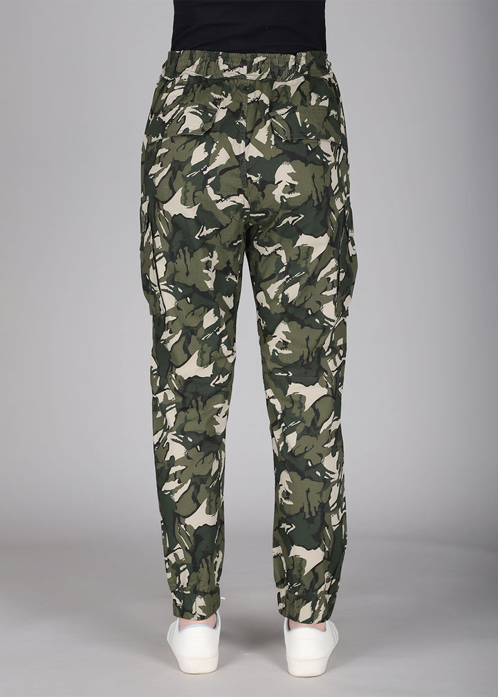 Womens Regular Fit Camo Cargo Jogger
