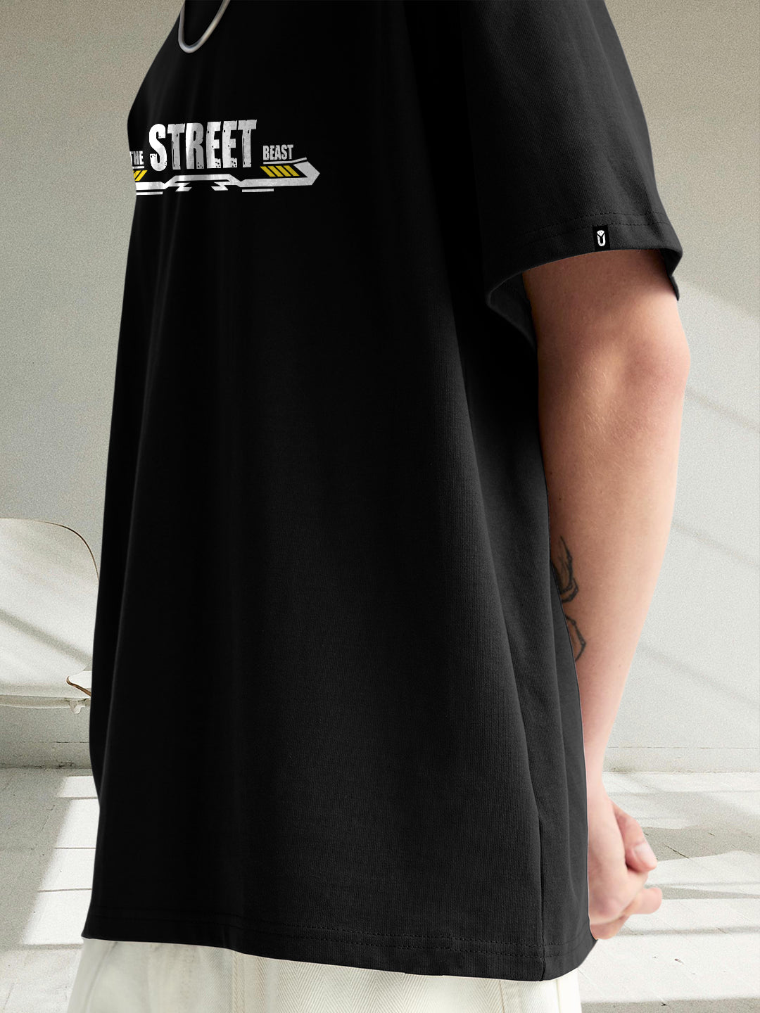 Street Beast Men Graphic Oversized Printed T-shirt