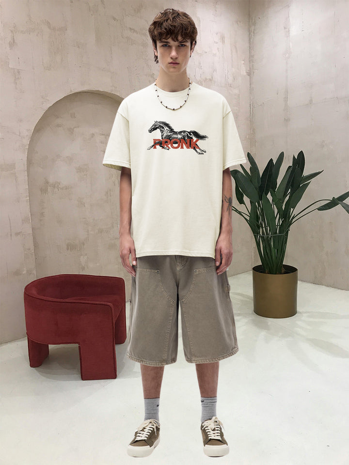 Wildstride Men Printed Oversized T-Shirt