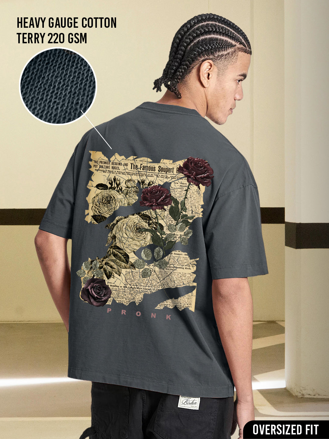 FADED DREAMS Men Printed Oversized T-Shirt