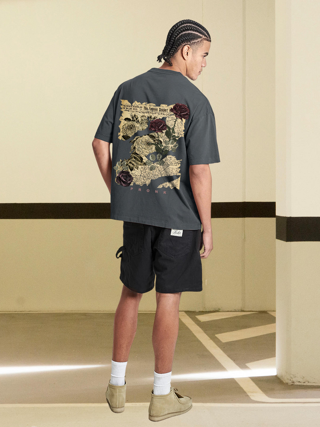 FADED DREAMS Men Printed Oversized T-Shirt