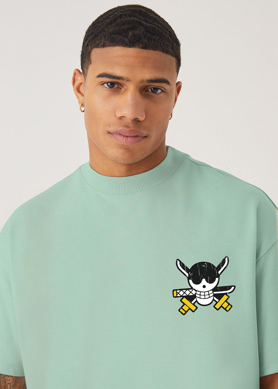 Hunter Zoro Men Oversized Printed T-Shirt