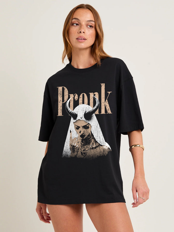 Monarch Women Printed Oversized T-Shirt