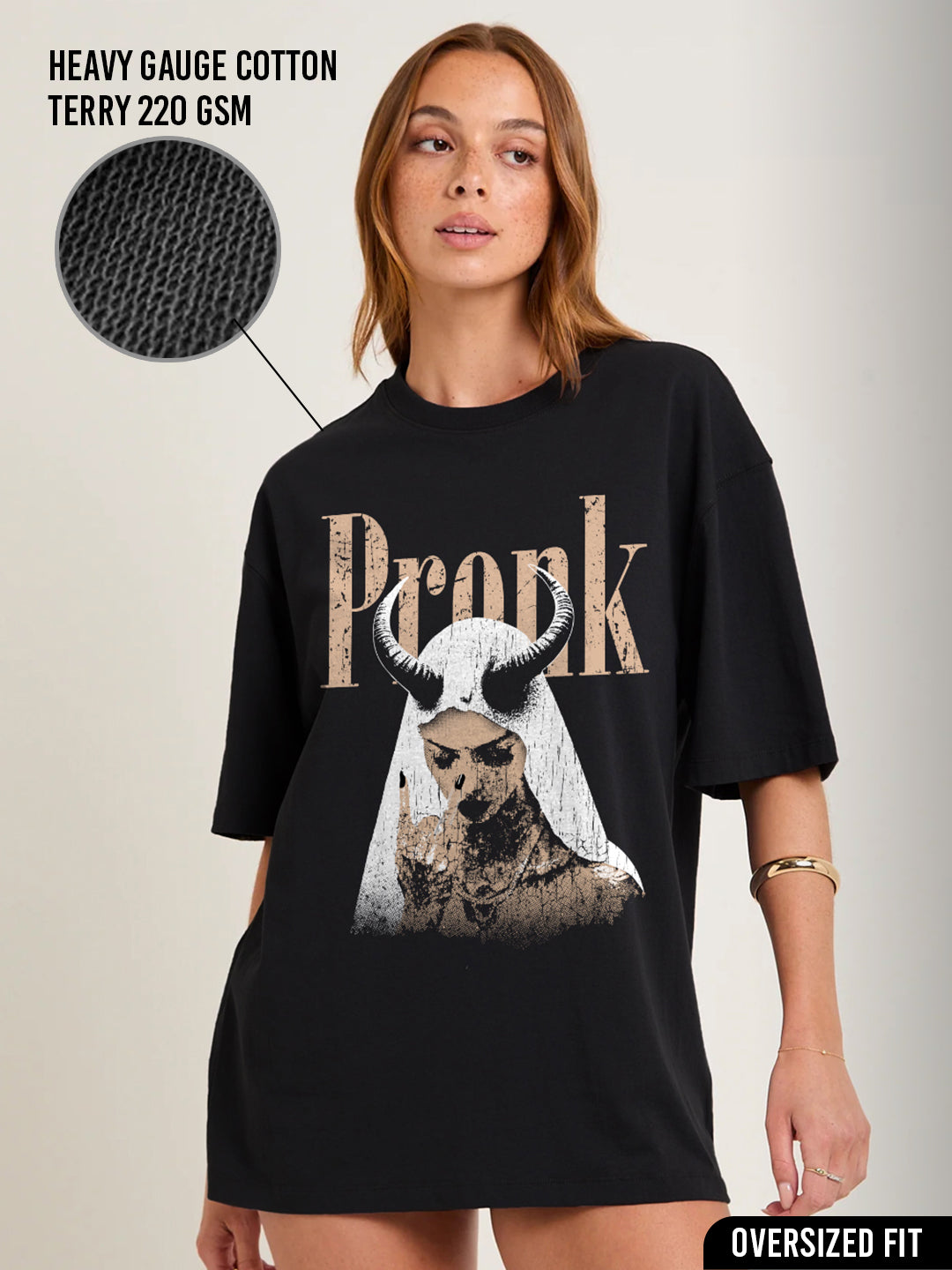 Monarch Women Printed Oversized T-Shirt