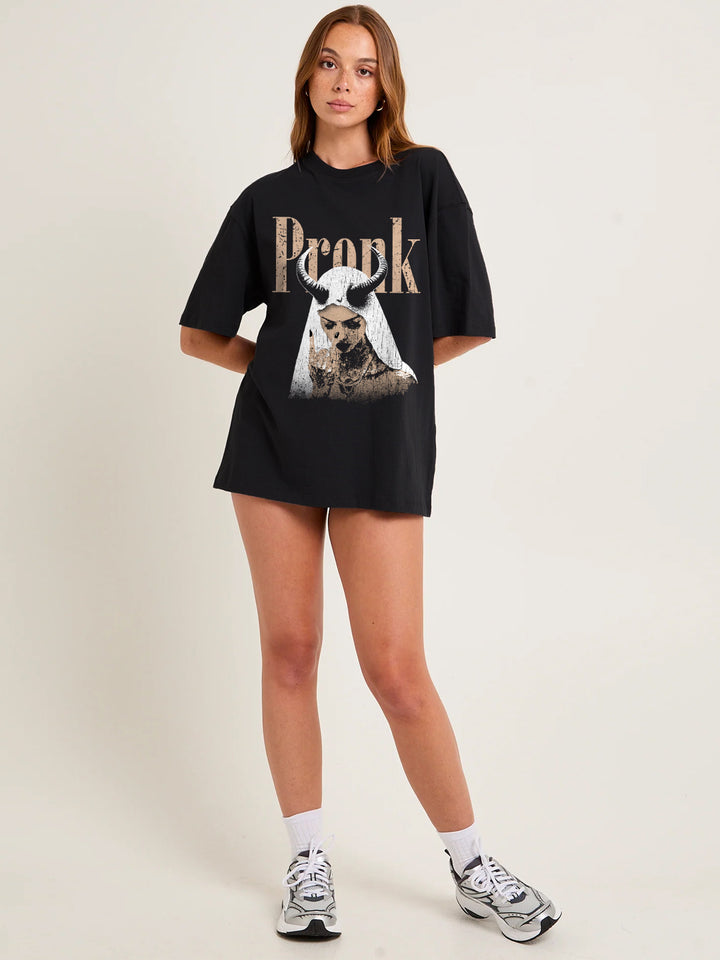 Monarch Women Printed Oversized T-Shirt