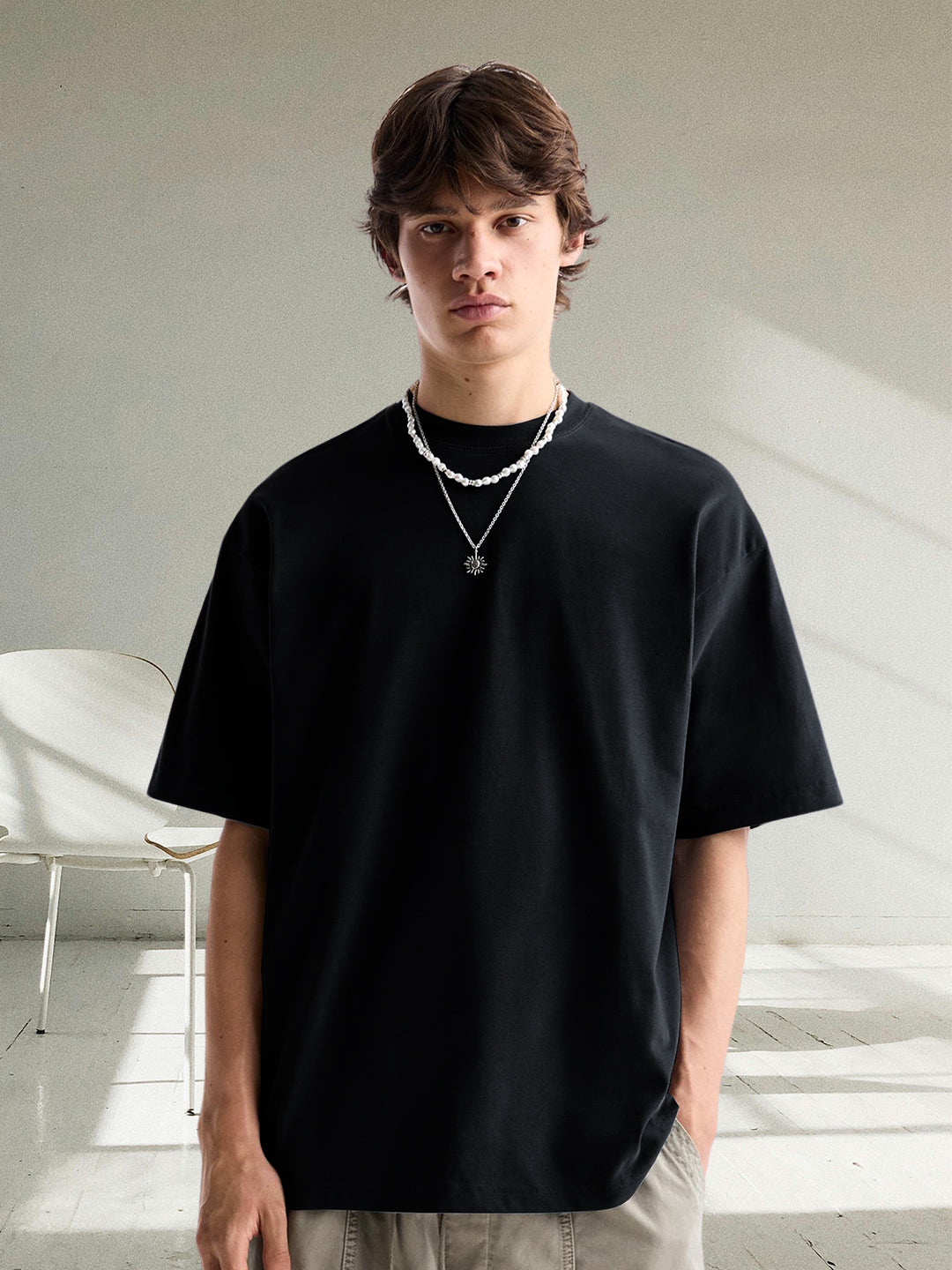 Solid Oversized T-Shirt Men Combo - Pack of 2