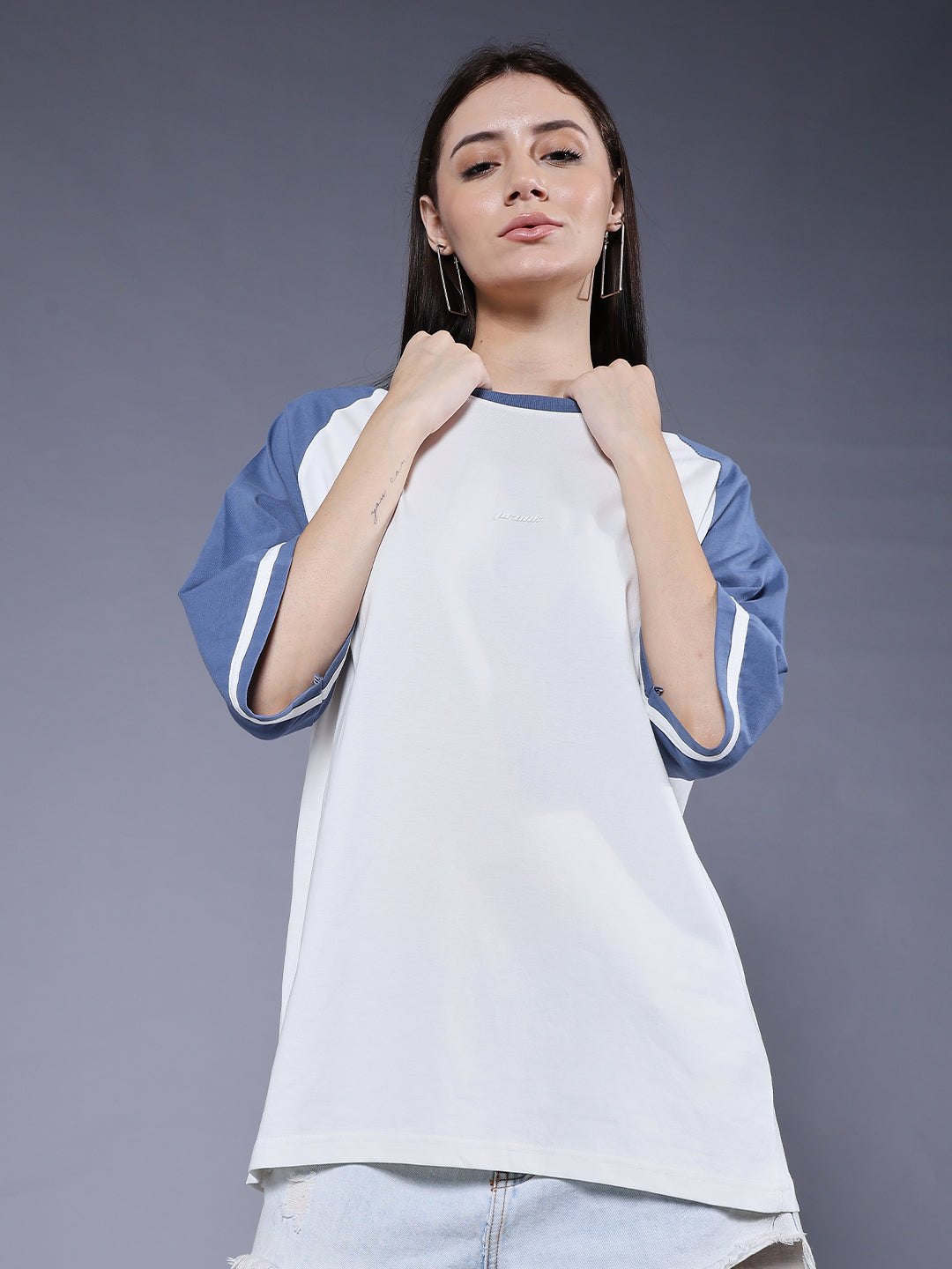 Women Oversized Colorblock T-Shirt