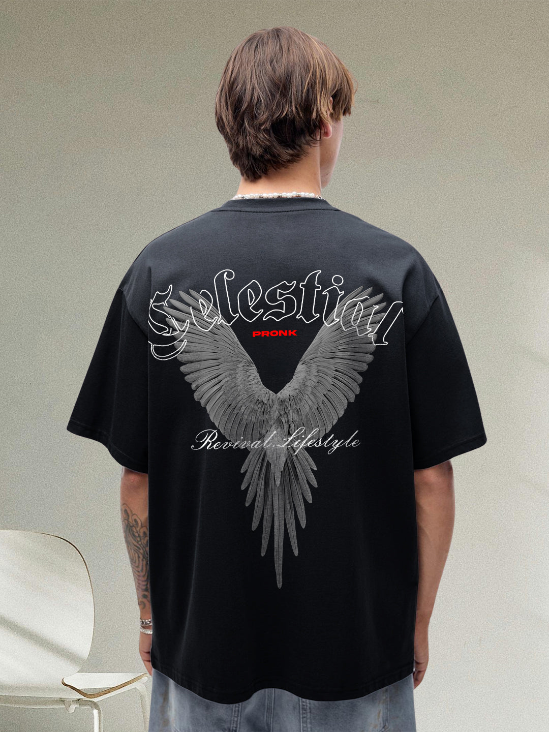 Celestial Men Graphic Printed Oversized T-shirt