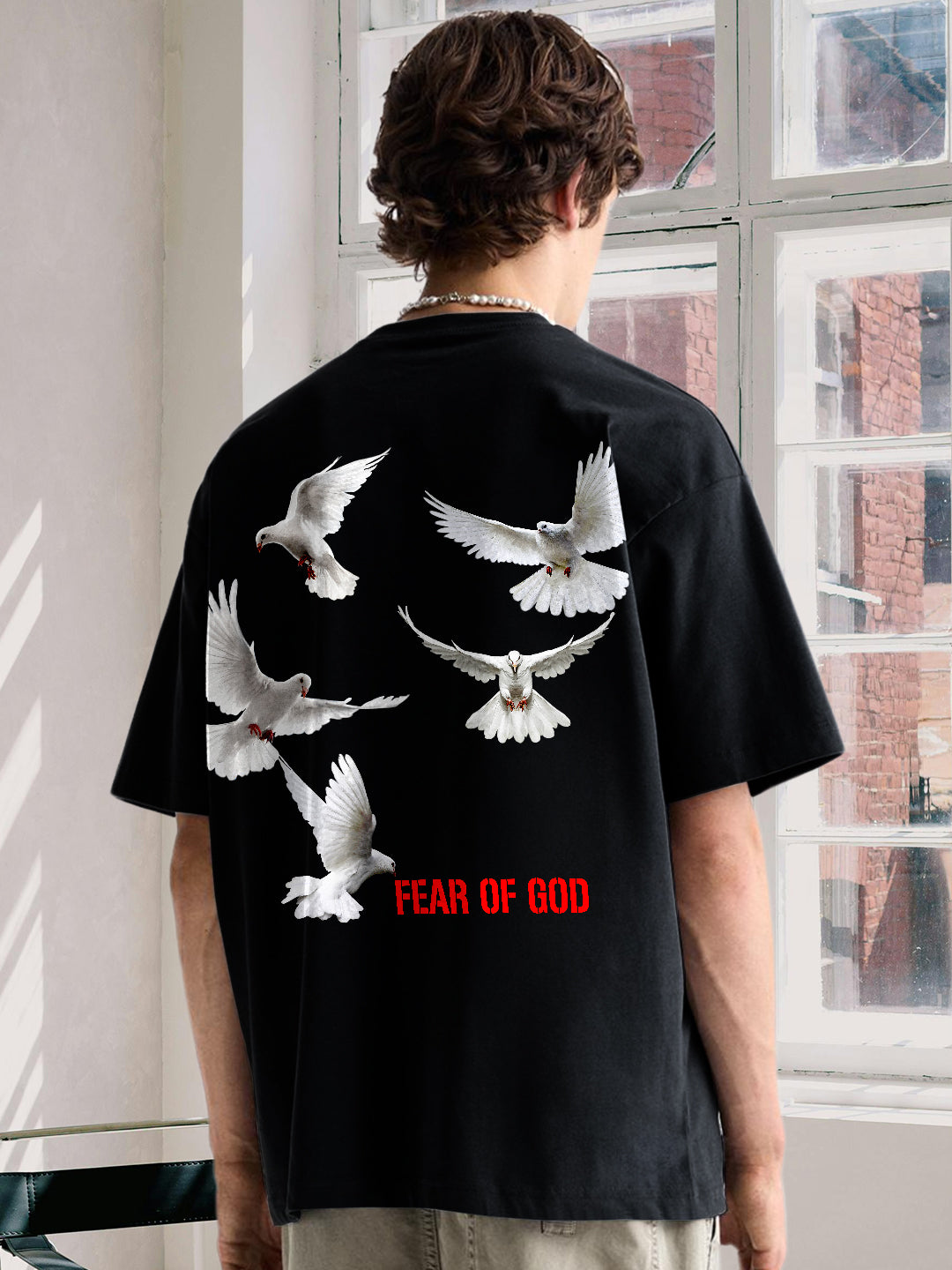 Fear Of God Men Graphic Printed Oversized  T-Shirt