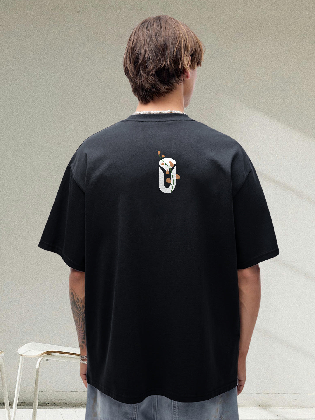 Wild Grace Men Graphic Printed Oversized  T-Shirt