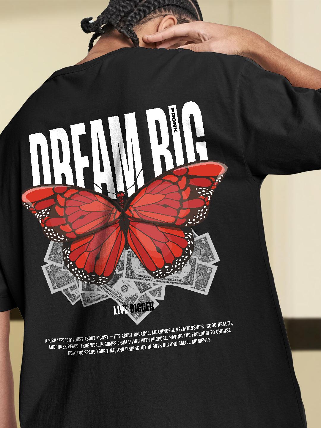 Dream Big Men Printed Oversized  T-Shirt
