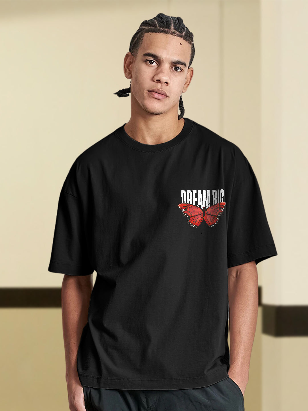 Dream Big Men Printed Oversized  T-Shirt