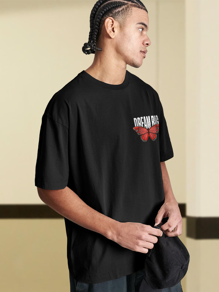 Dream Big Men Printed Oversized  T-Shirt