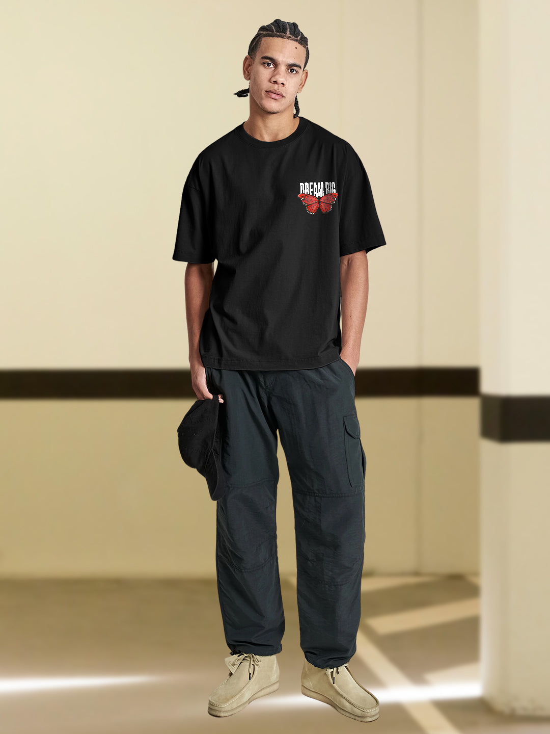 Dream Big Men Printed Oversized  T-Shirt