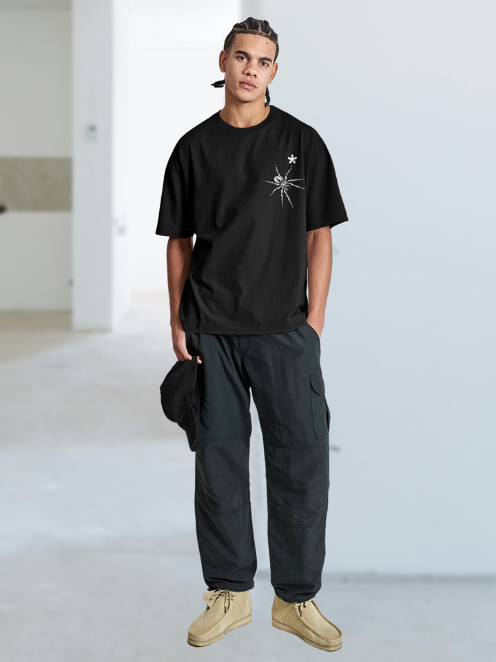 Chaos Crawler Men Printed Oversized  T-Shirt