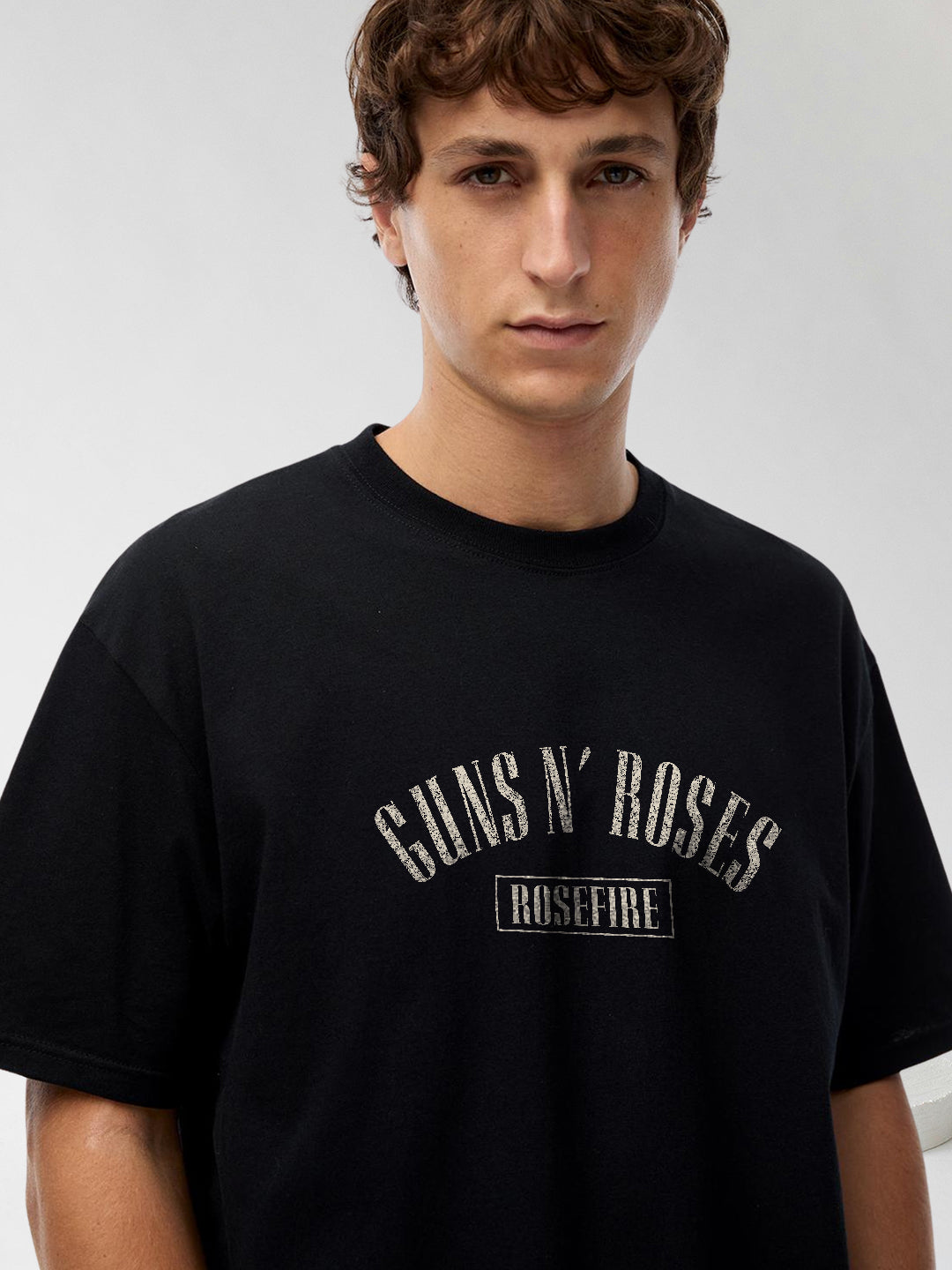 Rust And Roses Men Printed Oversized  T-Shirt