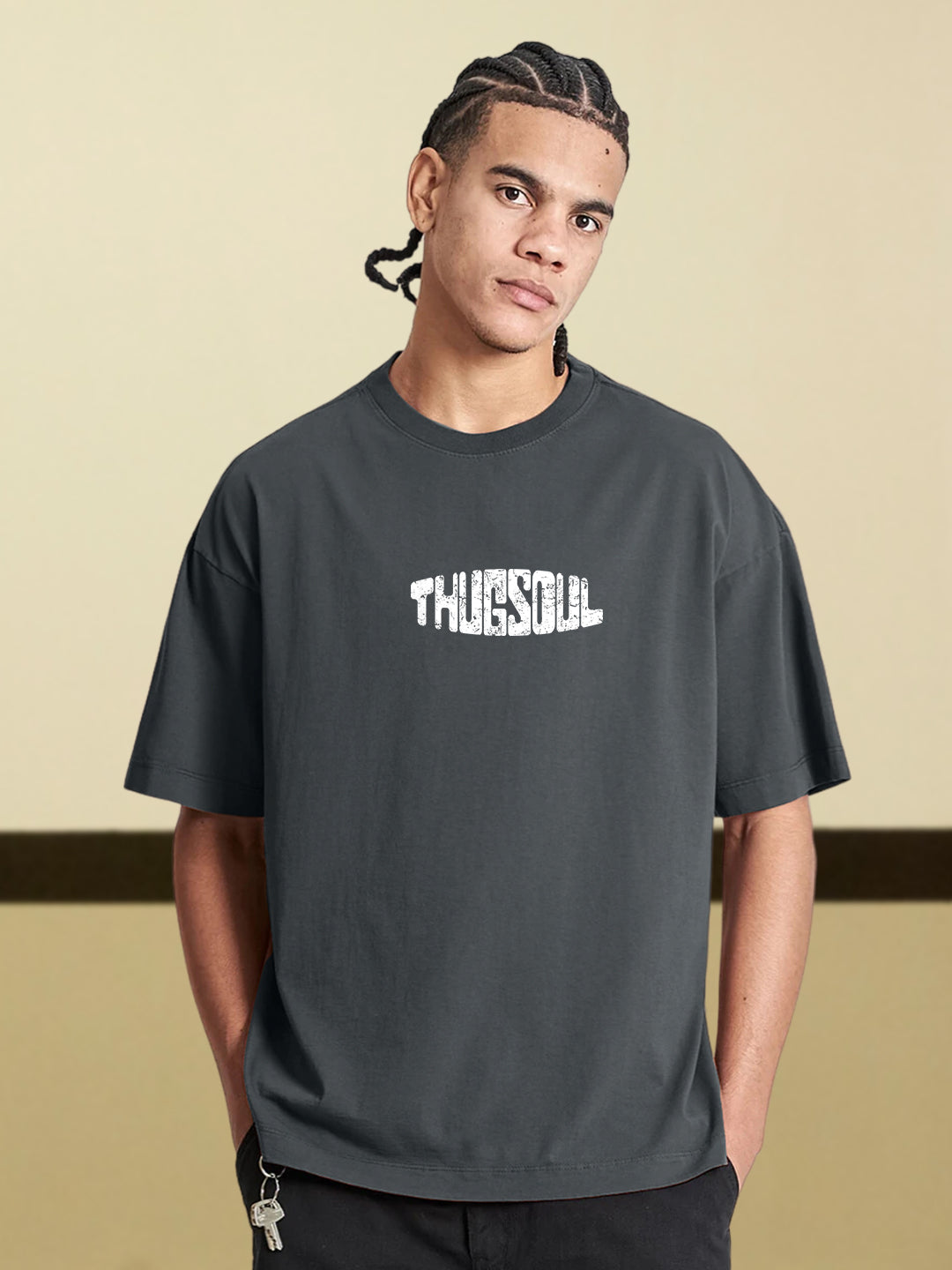 Thug Soul Men Printed Oversized  T-Shirt