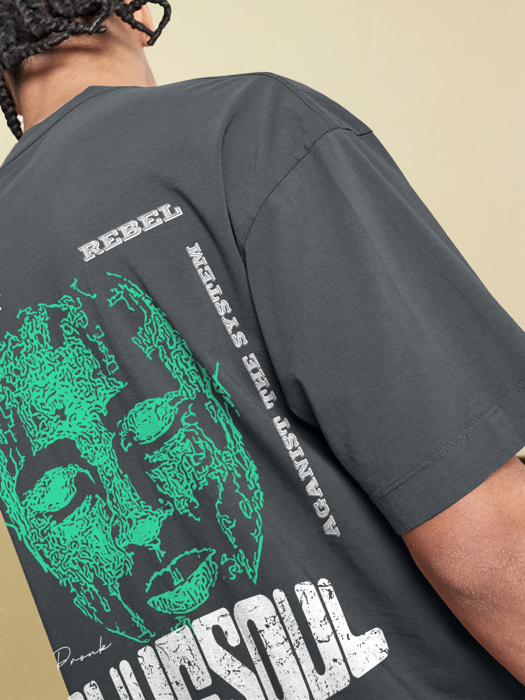 Thug Soul Men Printed Oversized  T-Shirt