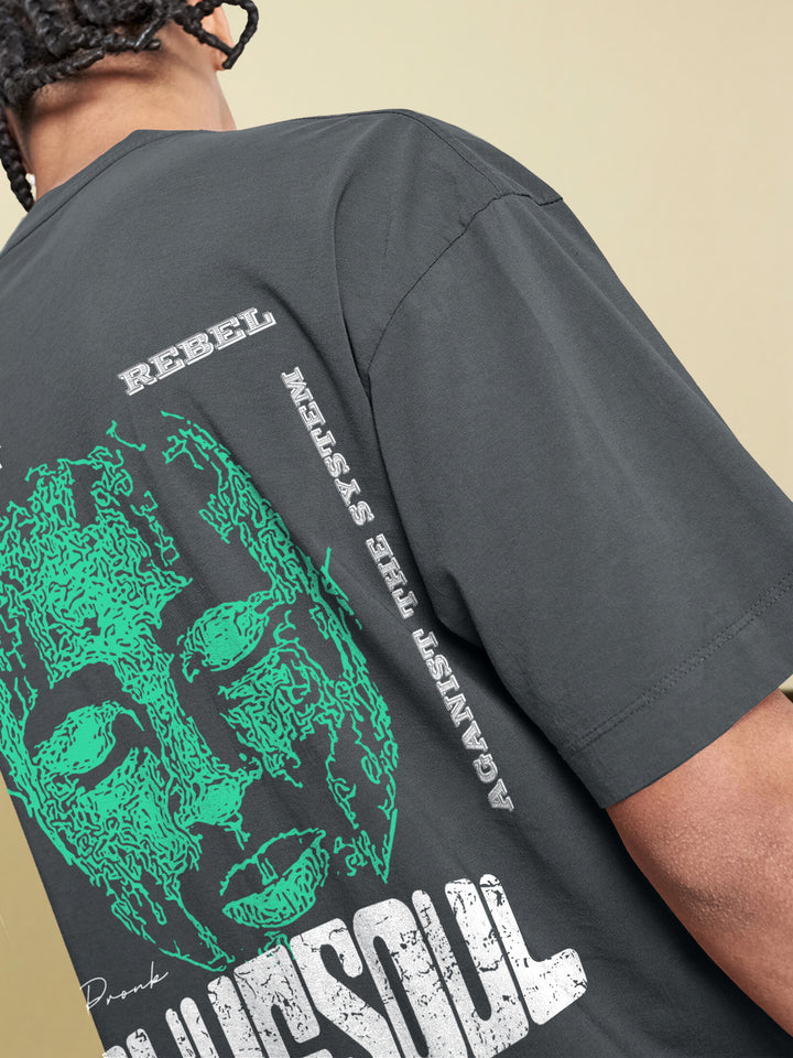 Thug Soul Men Printed Oversized  T-Shirt