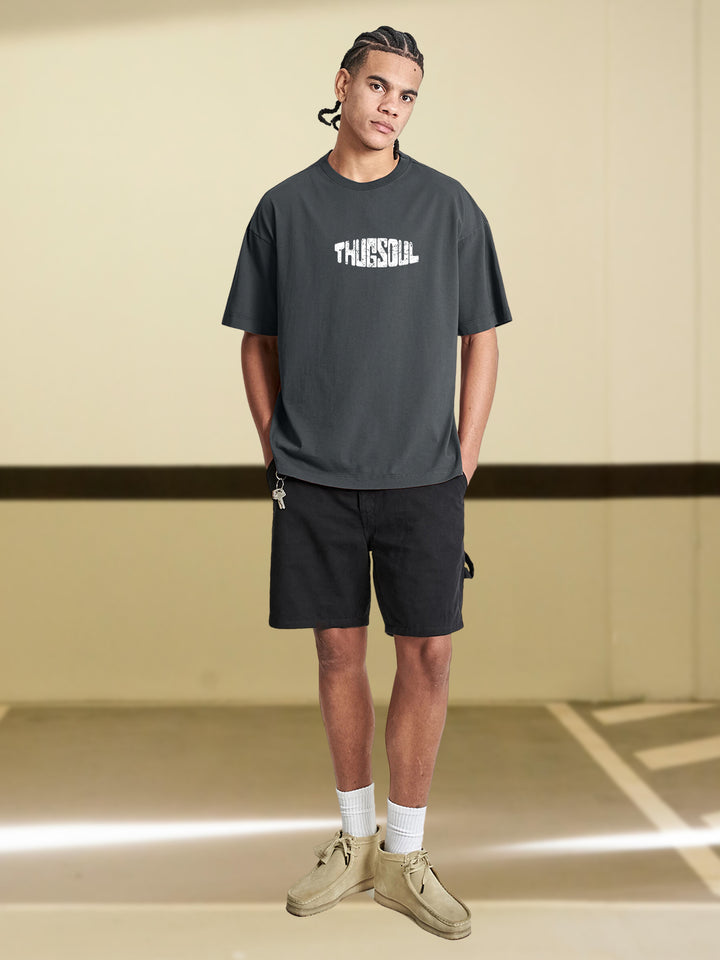 Thug Soul Men Printed Oversized  T-Shirt