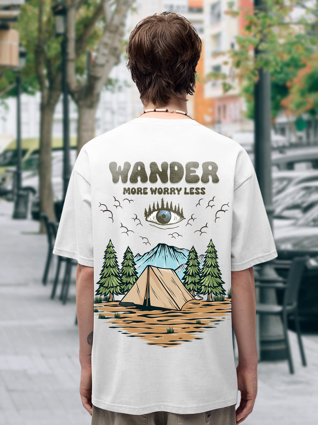 Wandersoul Men Printed Oversized  T-Shirt