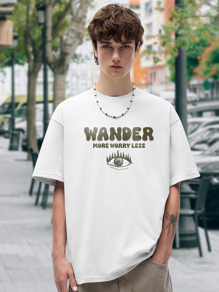 Wandersoul Men Printed Oversized  T-Shirt