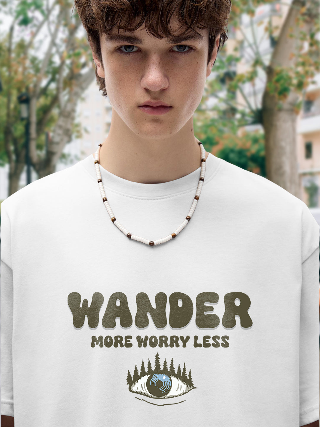 Wandersoul Men Printed Oversized  T-Shirt