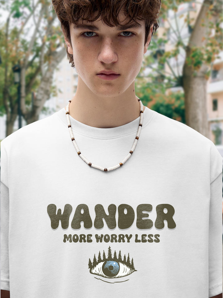 Wandersoul Men Printed Oversized  T-Shirt