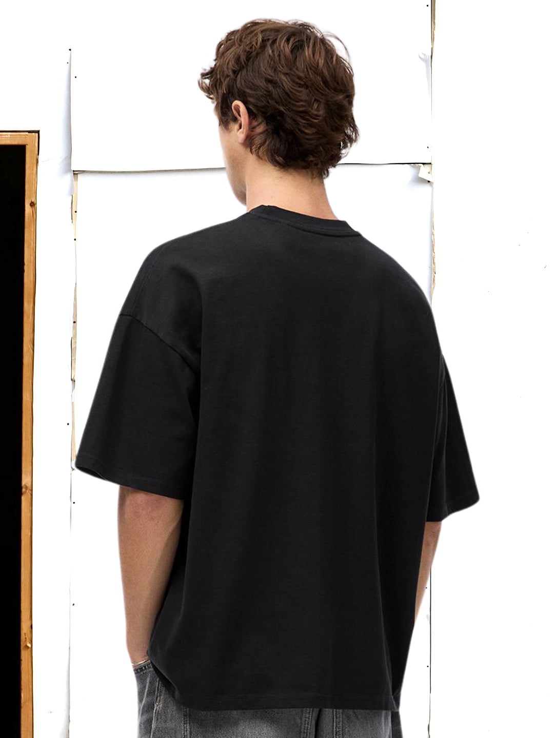 CREATOR Black Men Oversized T-Shirt – Pure Cotton | Streetwear Fashion | Loose Fit