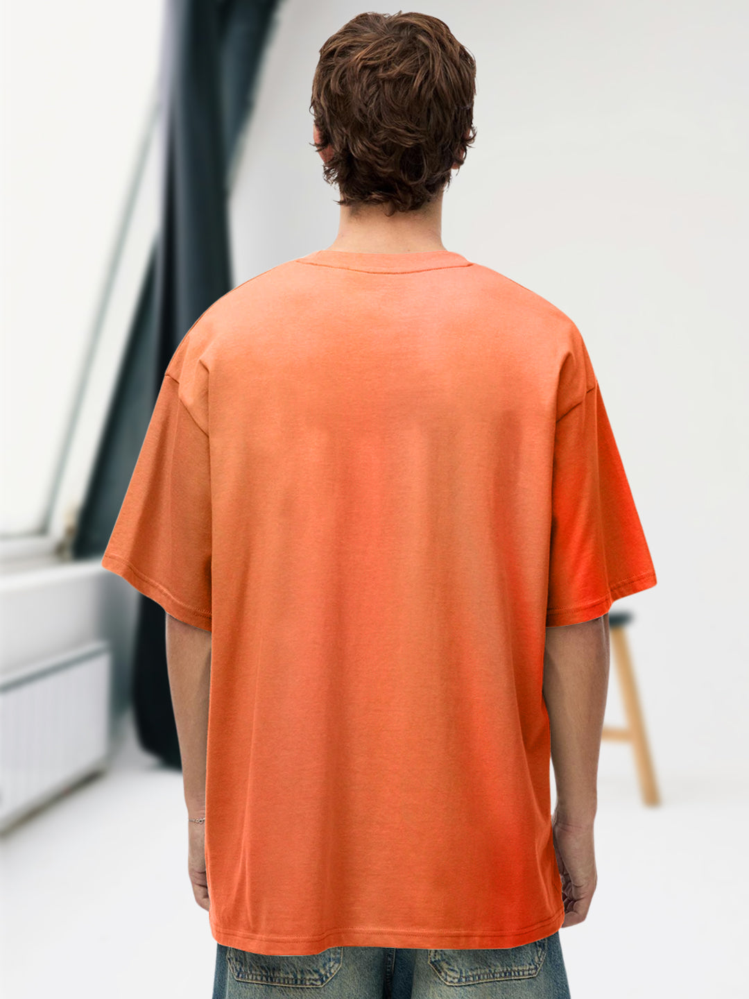 CREATOR Orange Men Oversized T-Shirt – Pure Cotton | Streetwear Fashion | Loose Fit