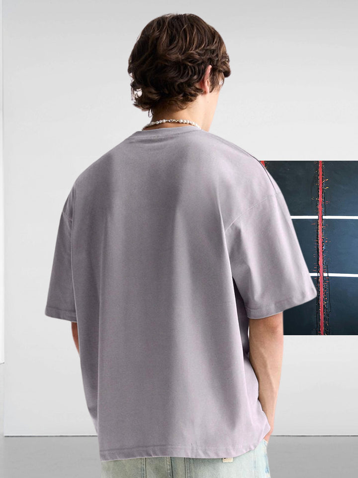 DEVELOPER Ash Grey Men Oversized T-Shirt – Pure Cotton | Streetwear Fashion | Loose Fit