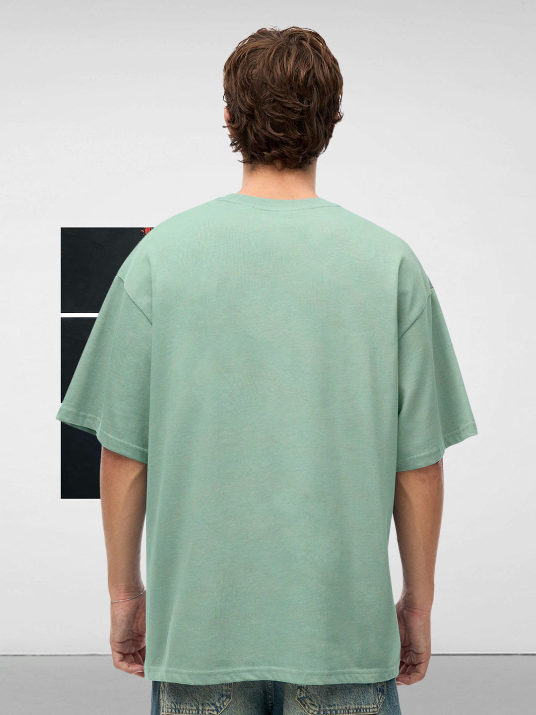 DEVELOPER Mint Green Men Oversized T-Shirt – Pure Cotton | Streetwear Fashion | Loose Fit