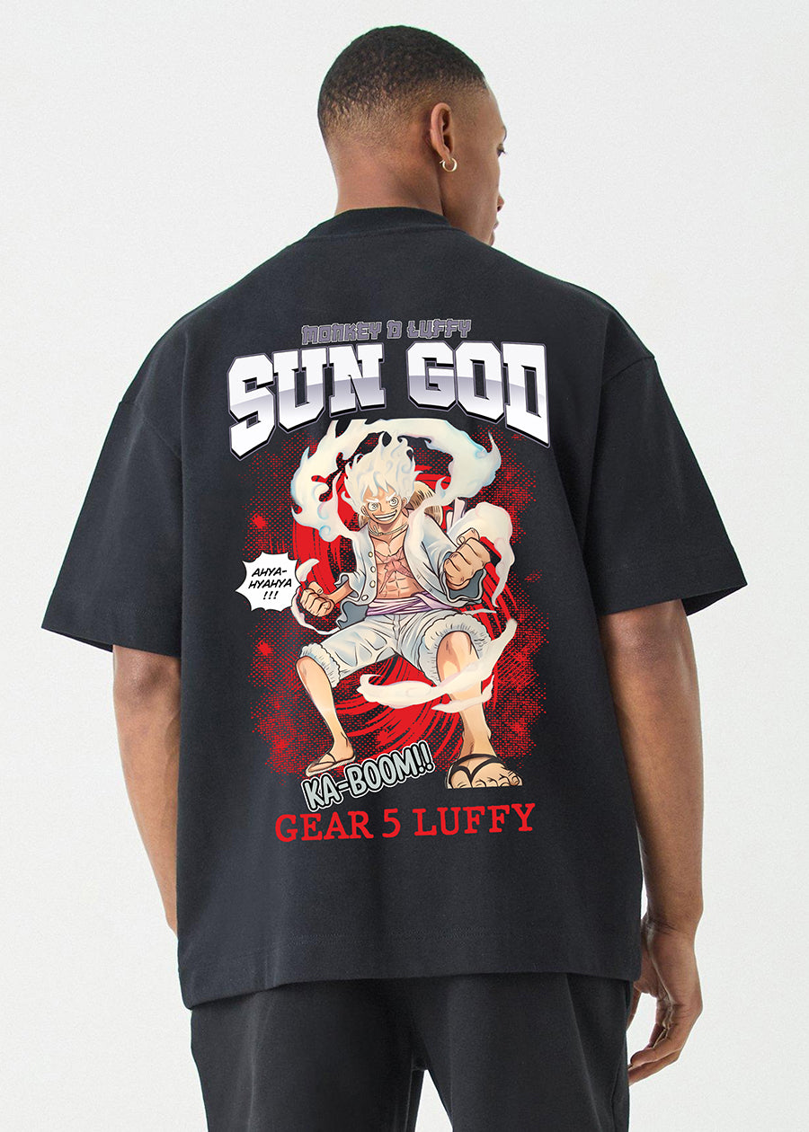 Luffy Gear 5 Printed Oversized T-shirt Mens