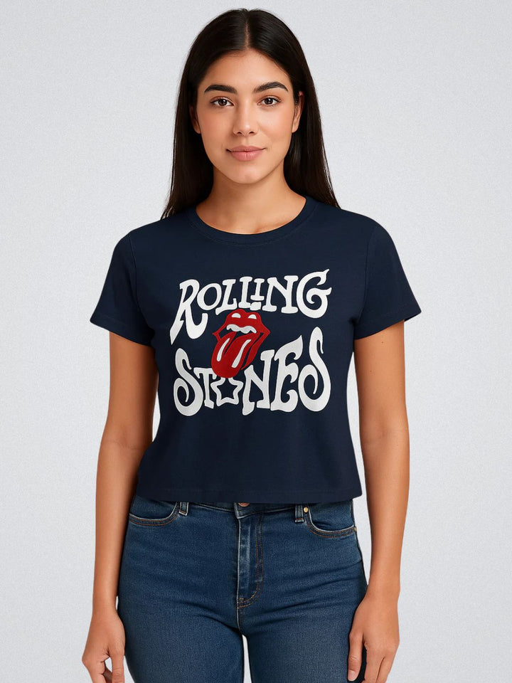 Rolling Stones Women Crop Top