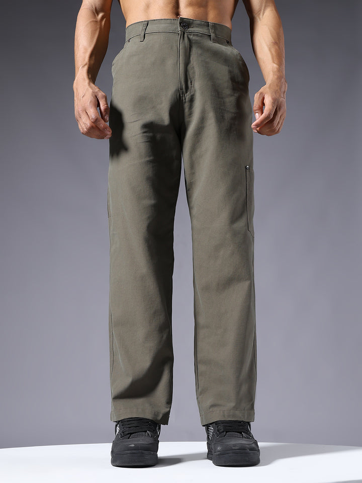 Men Carpenter Pants - Olive Green