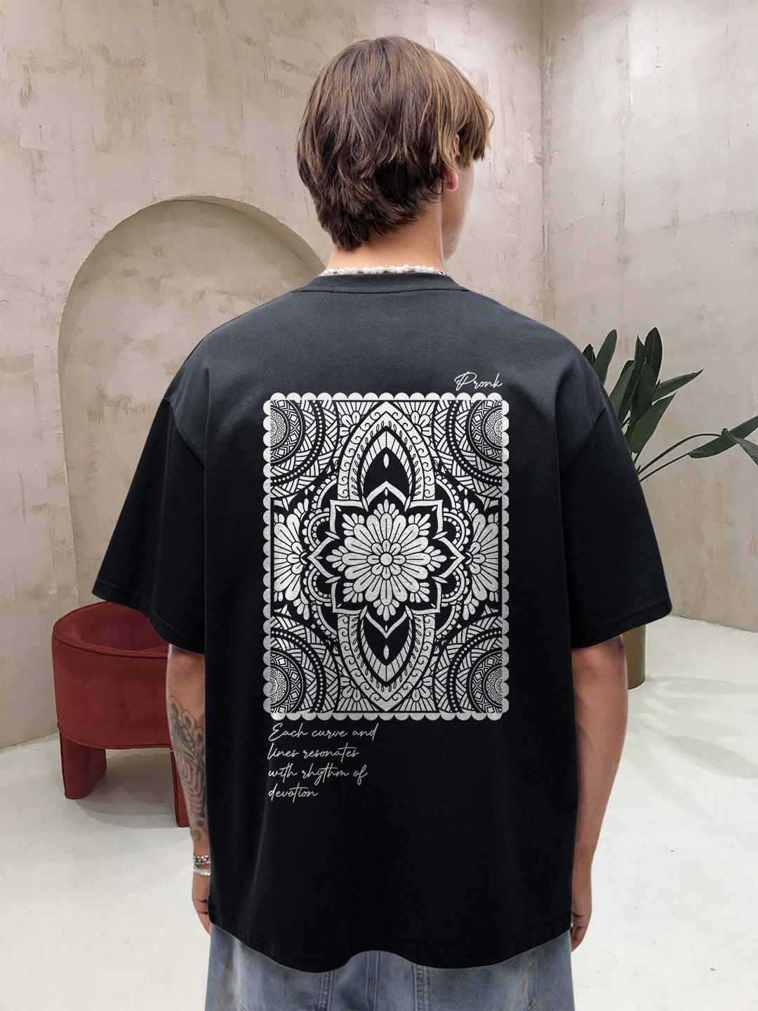 Divine Men Printed Oversized T-Shirt