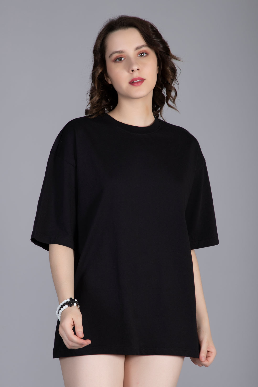 Women T-Shirt Solid Oversized Combo - Pack of 3