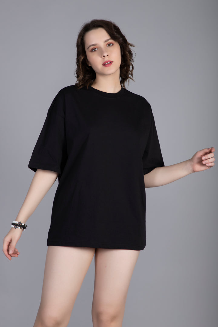 Solid Oversized T-Shirt Women Combo - Pack of 4
