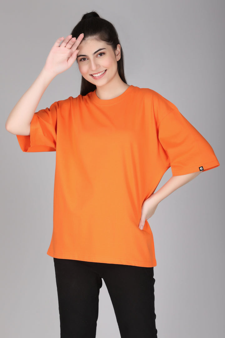 Solid Oversized T-Shirt Women Combo - Pack of 4