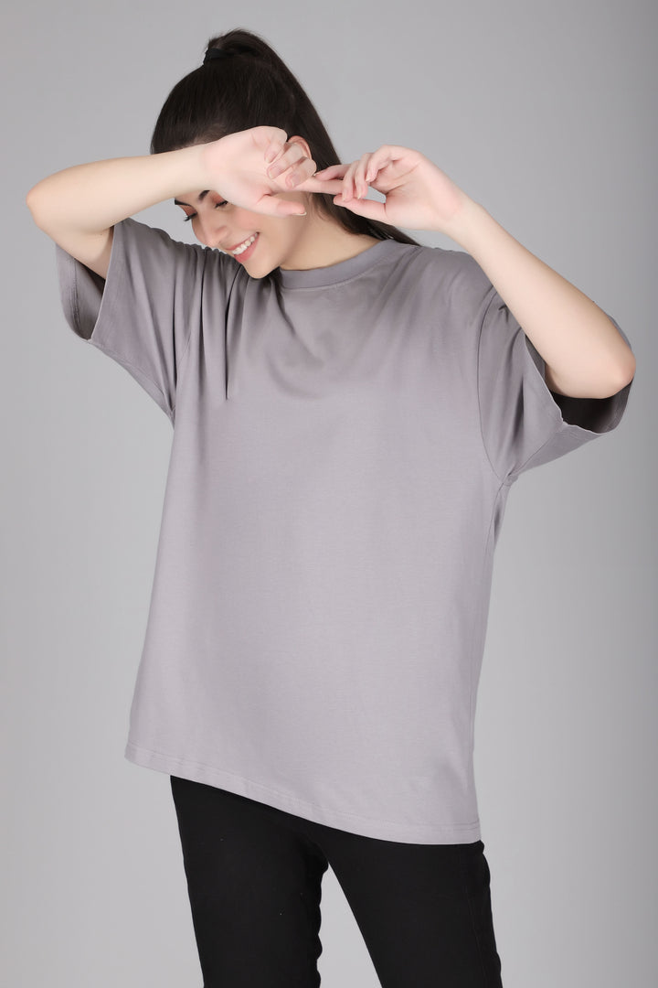 Women T-Shirt Solid Oversized Combo - Pack of 3