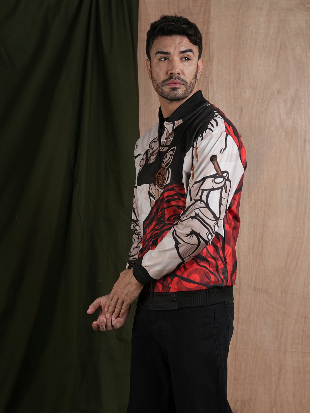 Men Graphic Printed Bomber Jacket