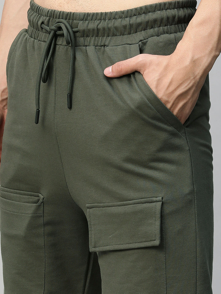 Mens Cargo Shorts - Olive Green