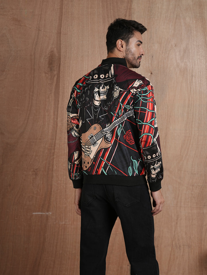 Men Graphic Printed Bomber Jacket