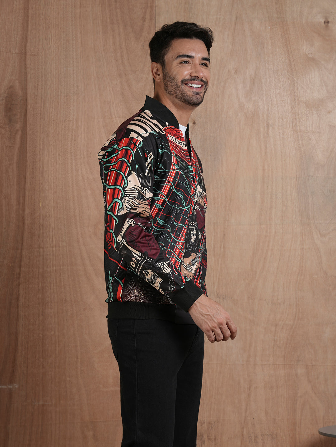 Men Graphic Printed Bomber Jacket