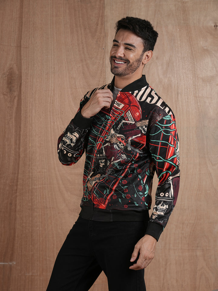 Men Graphic Printed Bomber Jacket