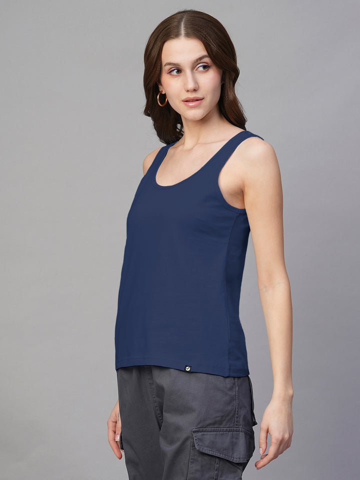 Solid Women Tank Top - Classic Navy